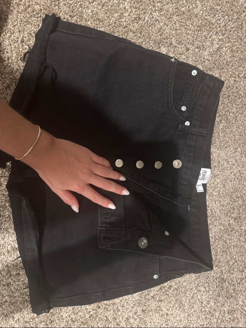 High-Rise Black Denim Shorts x Princess Polly